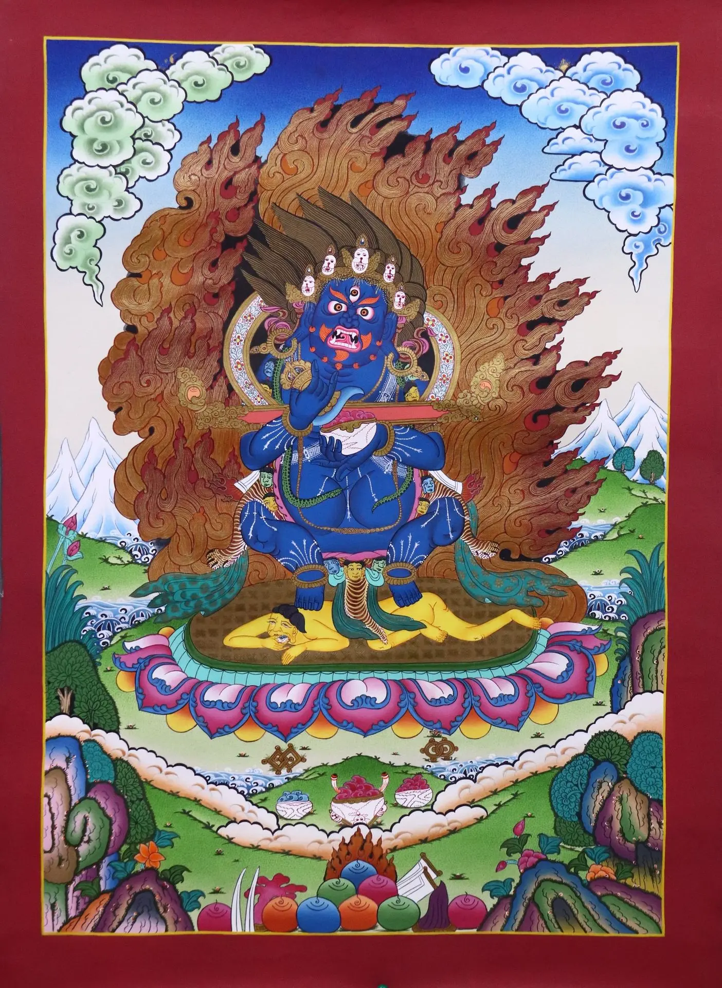 Dandapani Mahakala Thangka (The Fierce Guardian of Dharma)
