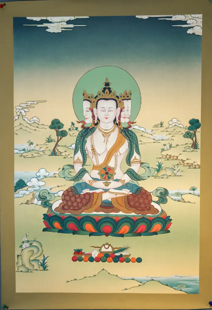 Maha Vairocana Thangka – Karma Gadri Style