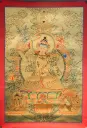 Manjushri Thangka – Golden Serthang Masterpiece