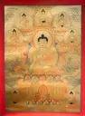 8 Medicine Buddhas Thangka | Consecrated Gold Art