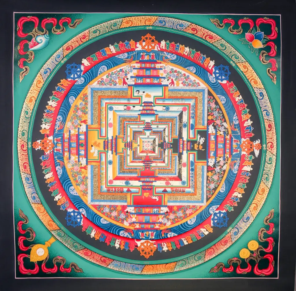 Kalachakra Mandala – Lush Green Background 