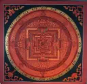 Red Kalachakra Mandala Thangka