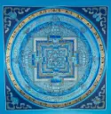 Sky Blue Kalachakra Mandala Thangka 
