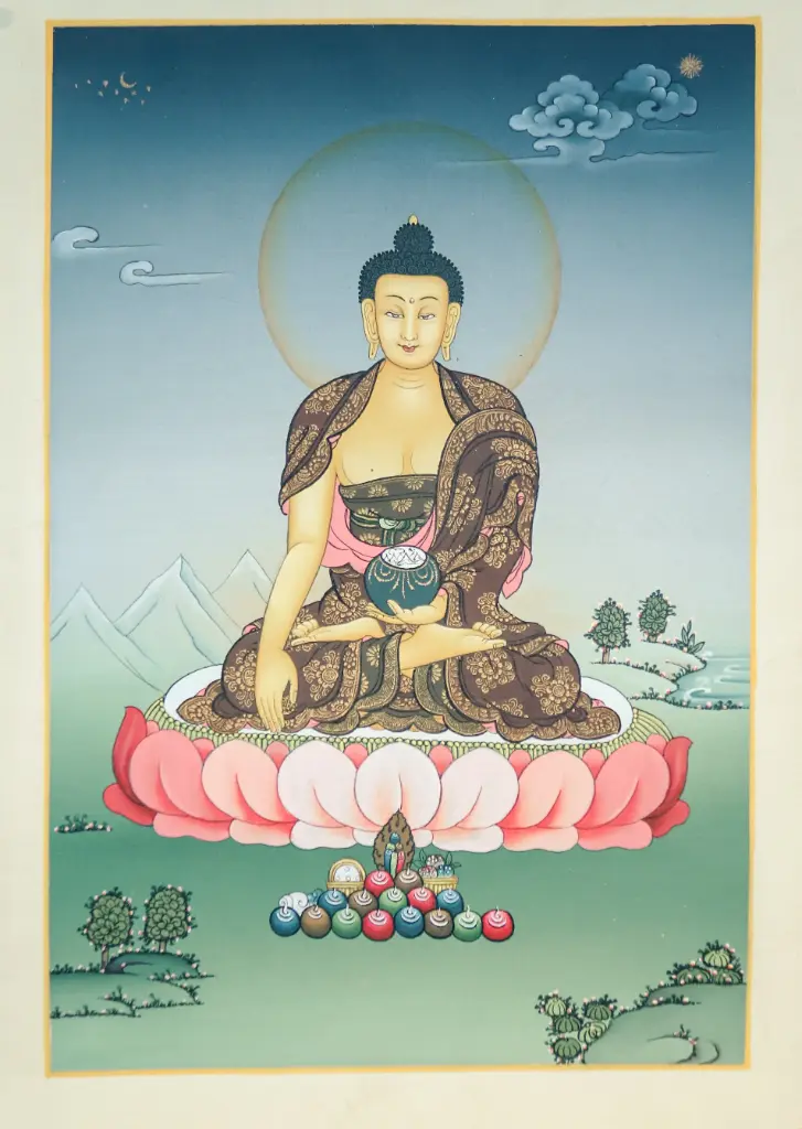 Shakyamuni Buddha Thangka – Karma Gadri Style