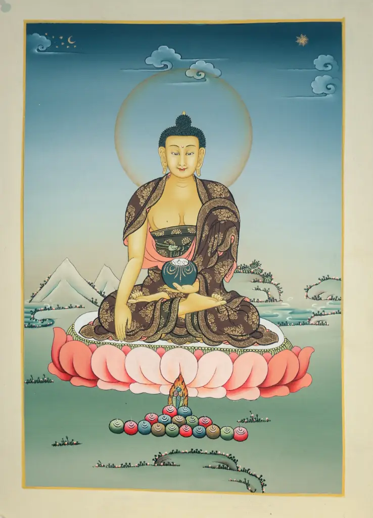 Shakyamuni Buddha Thangka – Karma Gadri Style