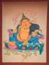 Yellow Jambhala Thangka – Karma Gadri Mini Painting 