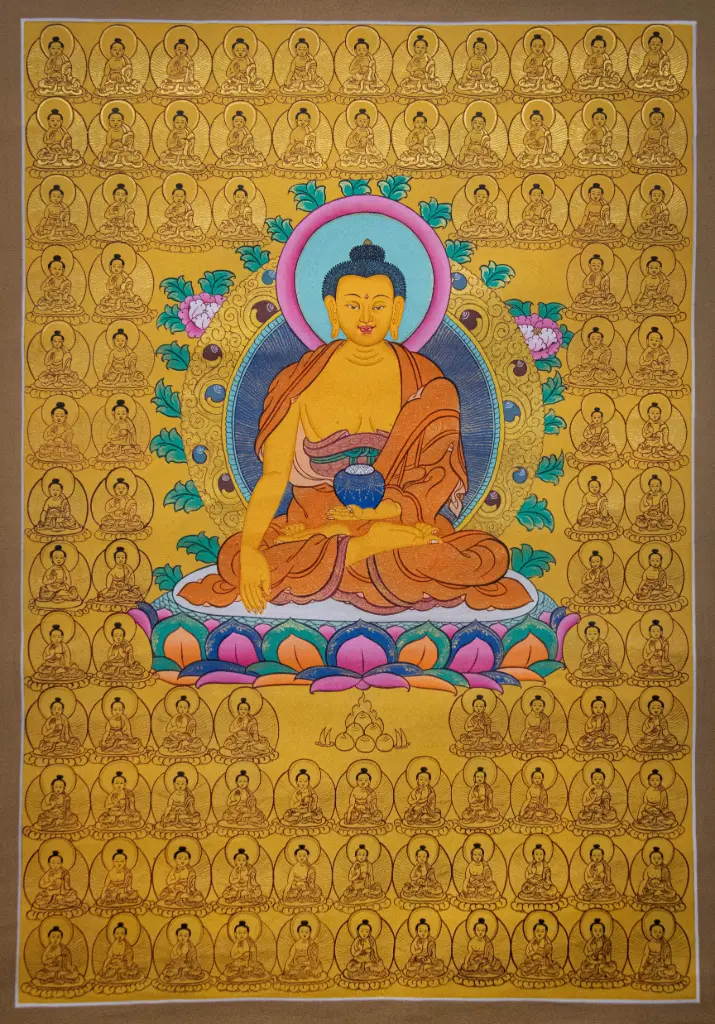 108 Shakyamuni Serthang Thangka