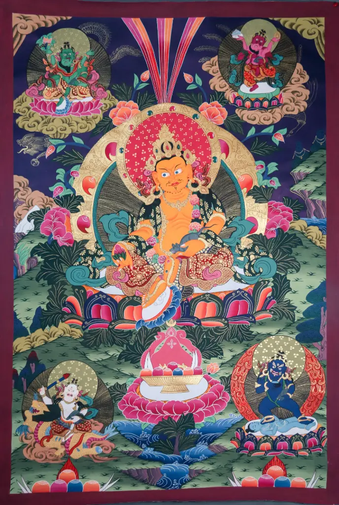 Five Jambhala Thangka – Menri Terrestrial Assembly