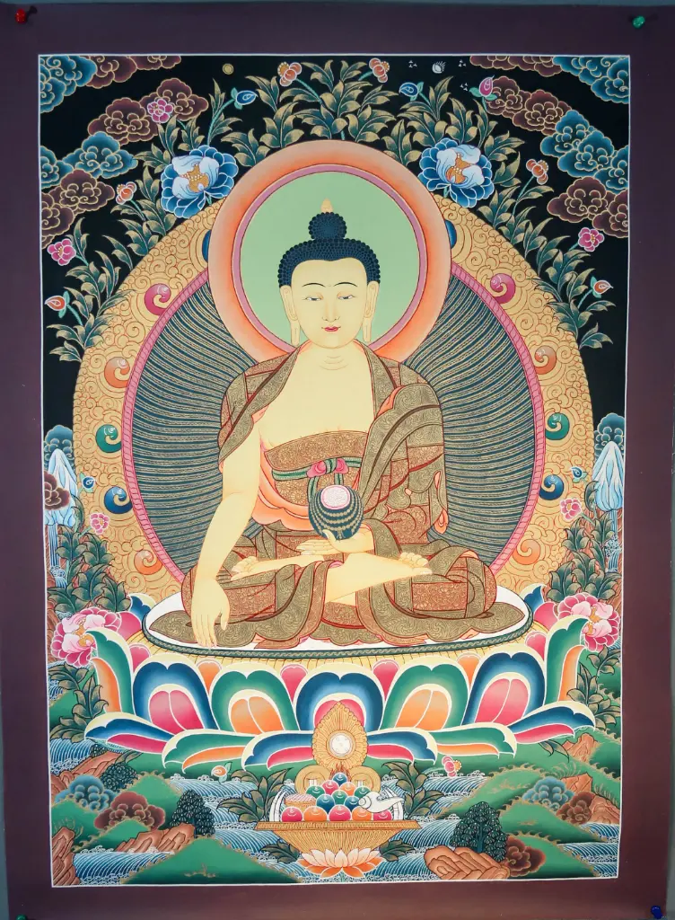 Shakyamuni Buddha Thangka – Moonlight Night Realm