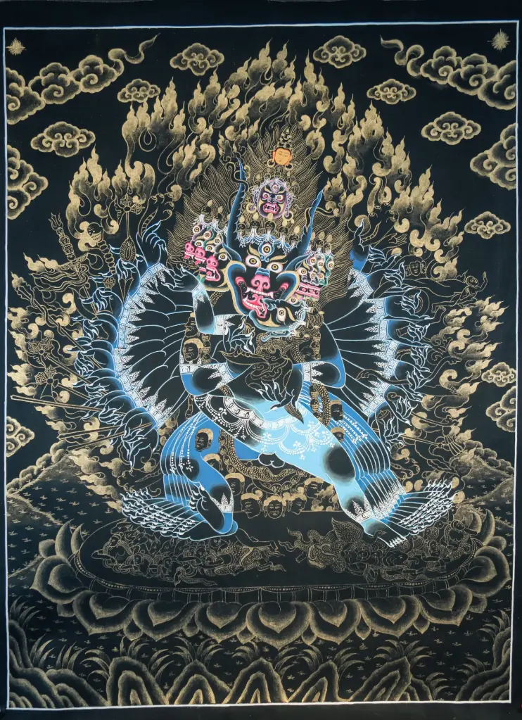 Yamantaka Thangka – Nagthang Gold Style 