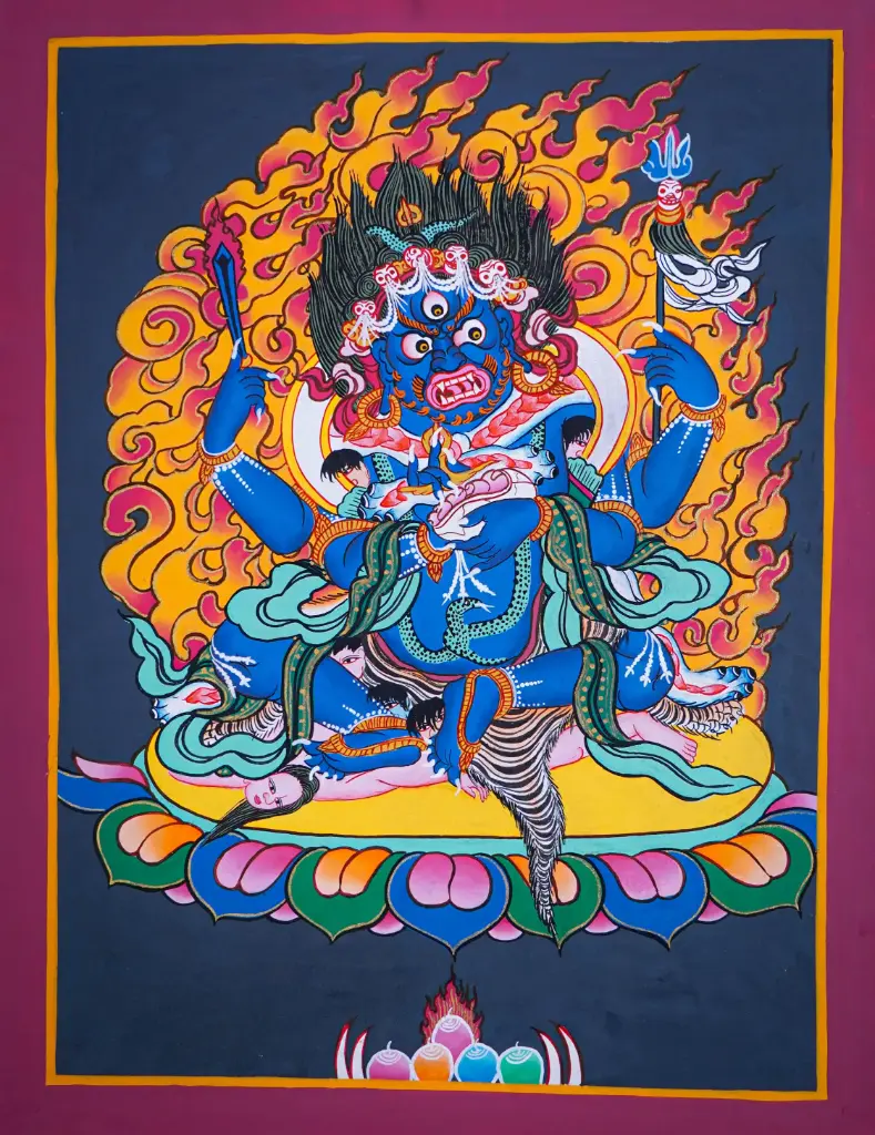 Four-Armed Mahakala Thangka