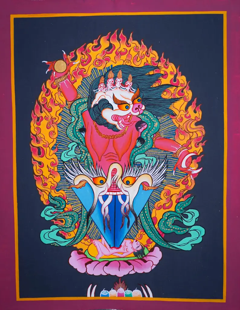 Simhamukha Phurba Thangka