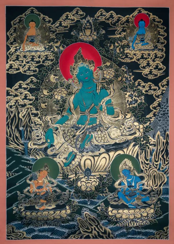Green Tara Thangka – Nagthang Terrestrial Assembly