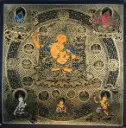 Five Manjushri Mandala Thangka — The Golden Palace of Pure Wisdom