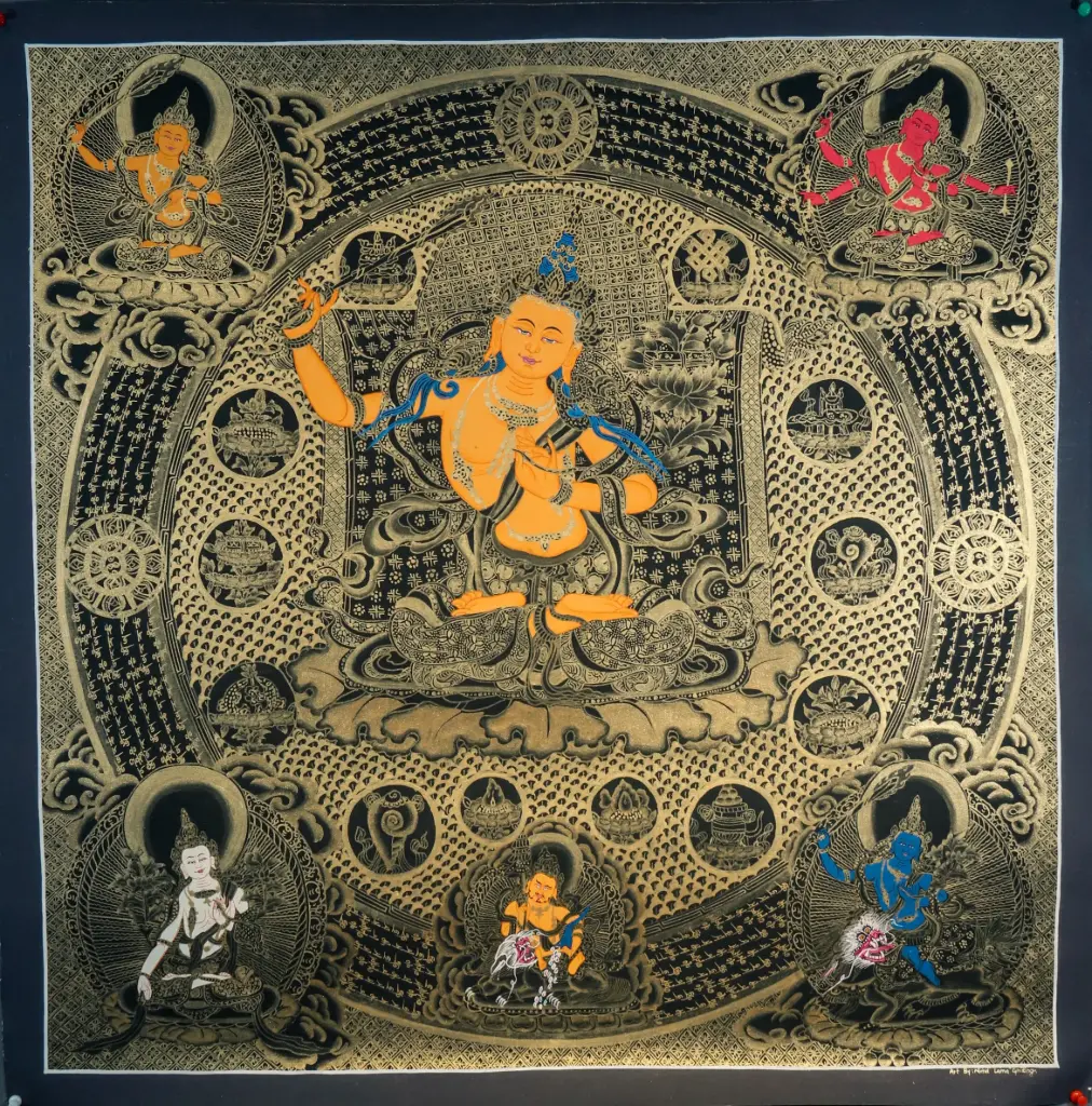 Arapachana Manjushri Nagthang Palace Mandala Thangka 