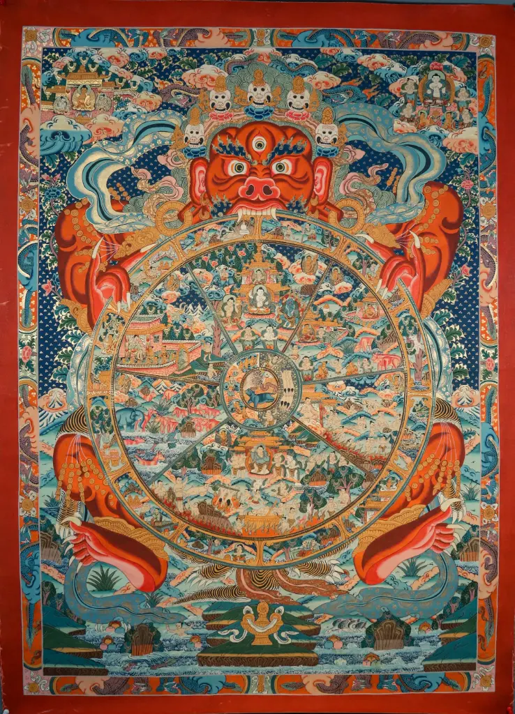 The Sacred Journey of the Wheel of Life Thangka
