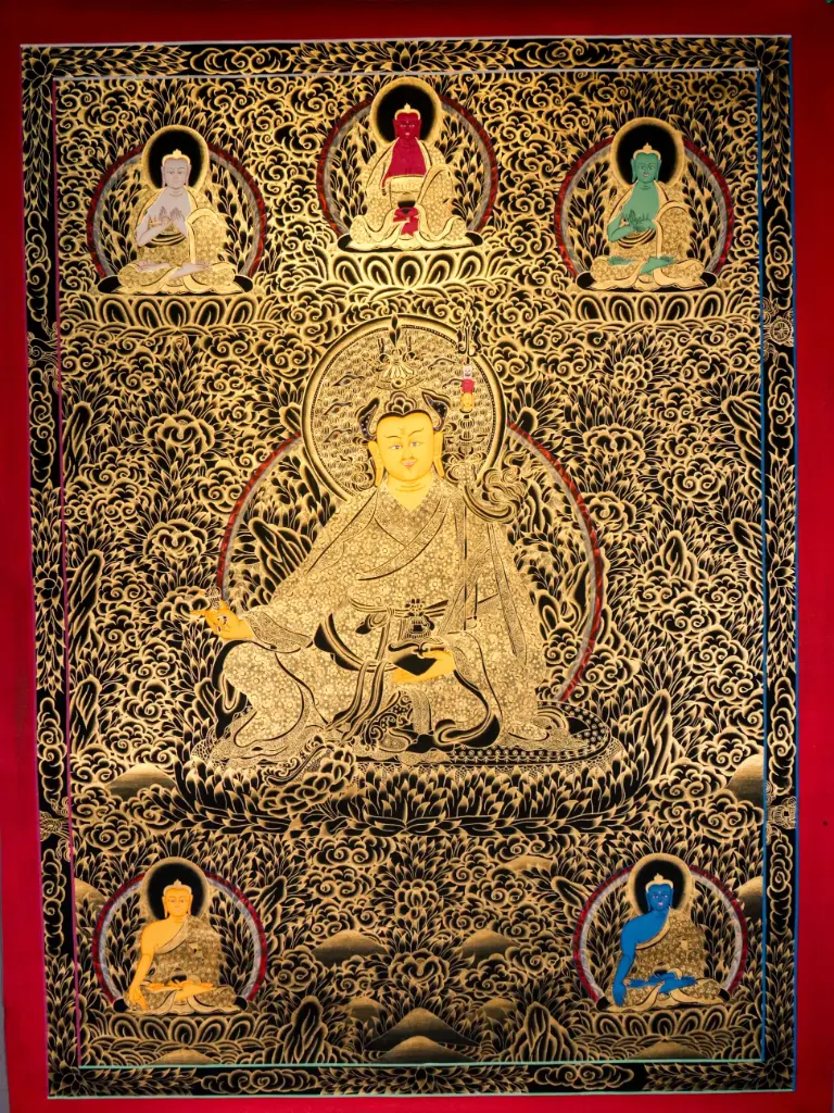 Guru Rinpoche Thangka – Nagthang Gold Mandala – The Lotus Born Master