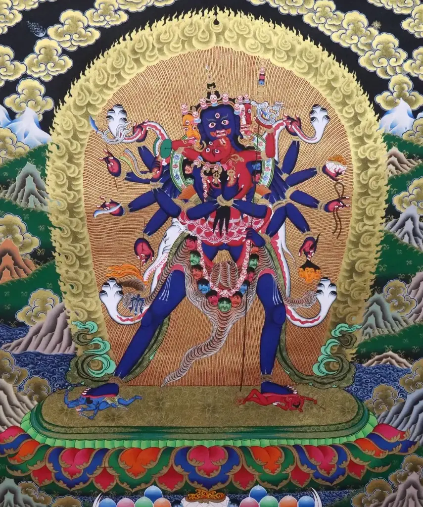 Heruka Chakrasamvara Thangka (The Supreme Union of Wisdom and Compassion)