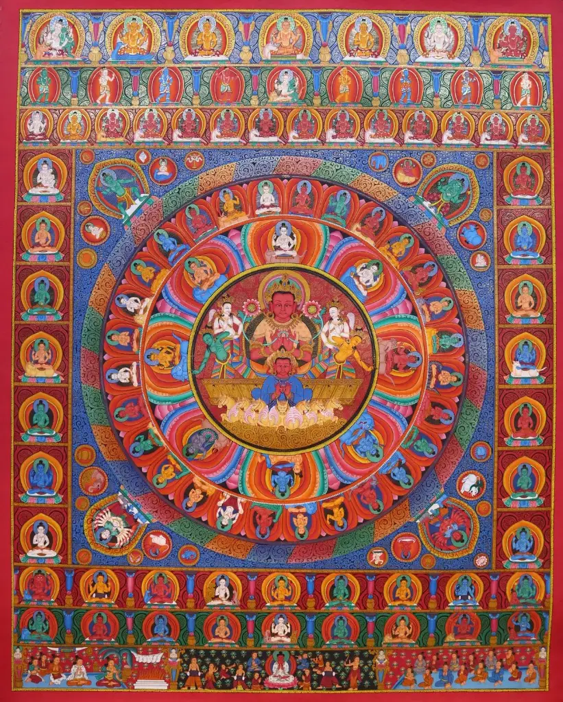Surya Mandala – Consecrated Paubha Style