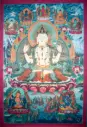 Grand Avalokiteshvara Thangka – Rigsum Gonpo Assembly – The Sanctuary of Compassion
