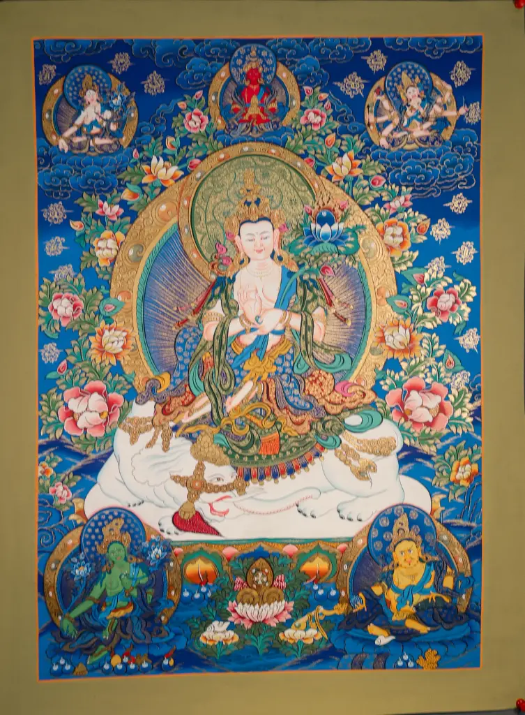Samantabhadra Thangka – White Elephant Assembly
