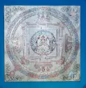Silver Palace Mandala Thangka — Sacred Palace of Mahasthamaprapta
