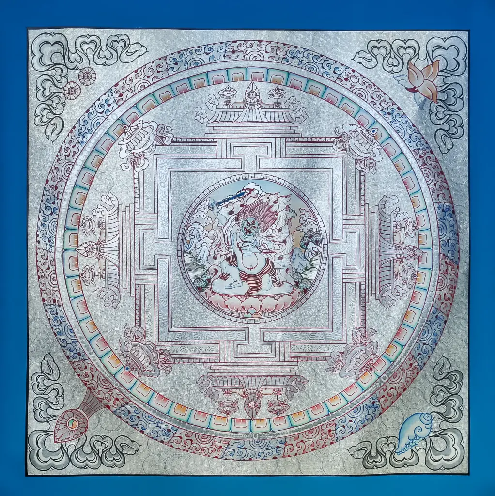 Acala Mandala Thangka — The Wrathful Protector's Sacred Palace