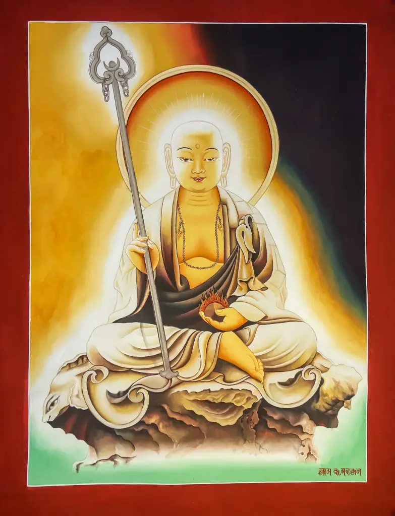 Kshitigarbha Bodhisattva Thangka – Earth Store Vow – Compassion for All Realms