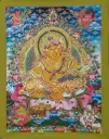 Yellow Jambhala Thangka – Menri Celestial Wealth Assembly