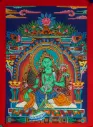 Green Tara Thangka – Compact Shrine Format