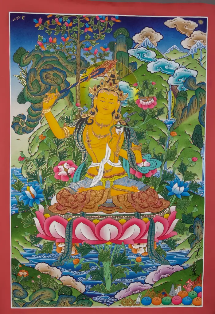 Manjushri Thangka – Terrestrial Menri Landscape
