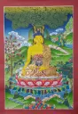 Shakyamuni Buddha Thangka – Beneath the Bodhi Tree 