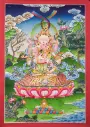 Vajrasattva Thangka – 24K Gold Highlights – Purity of Primal Union