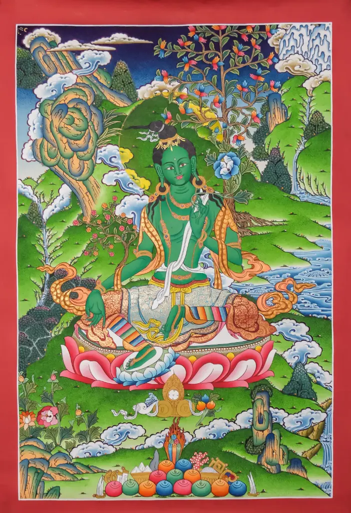 Green Tara Thangka – Terrestrial Realms 