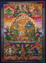Aparachana Manjushri Thangka – Blue Auspicious Field