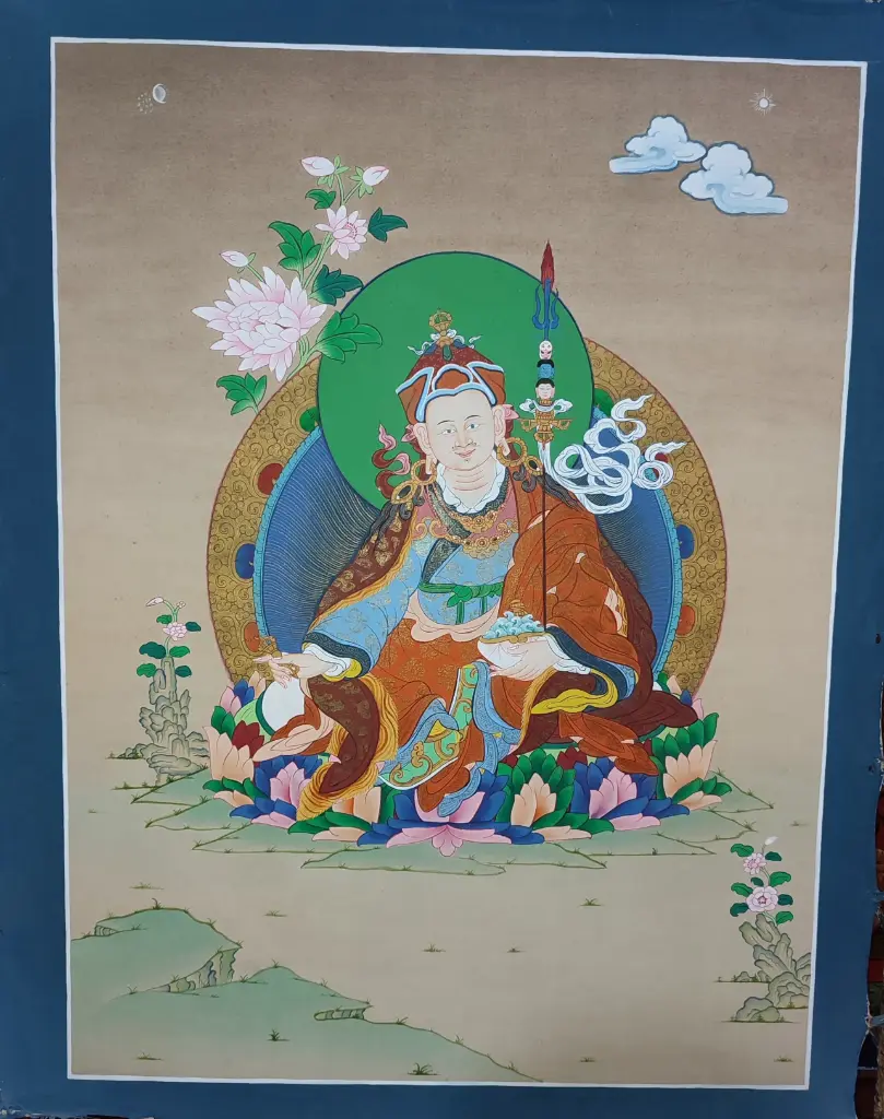 Guru Rinpoche Thangka – Karma Gadri Style