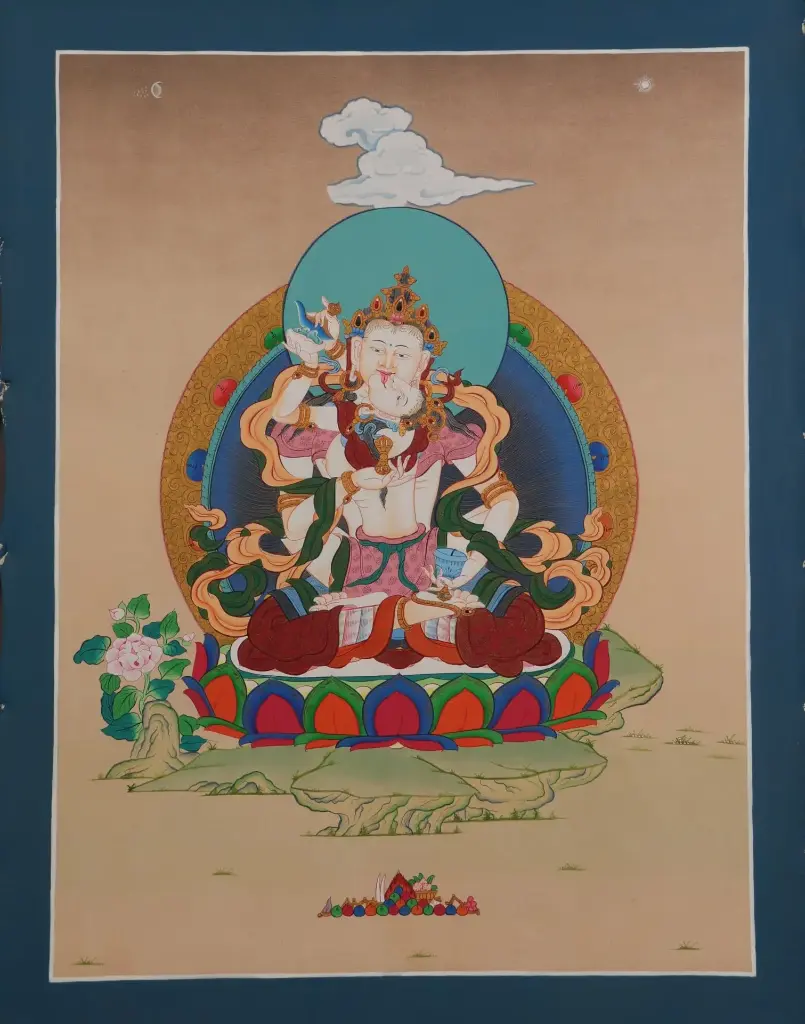 Vajrasattva Yab-Yum Thangka (The Union of Purity and Wisdom)