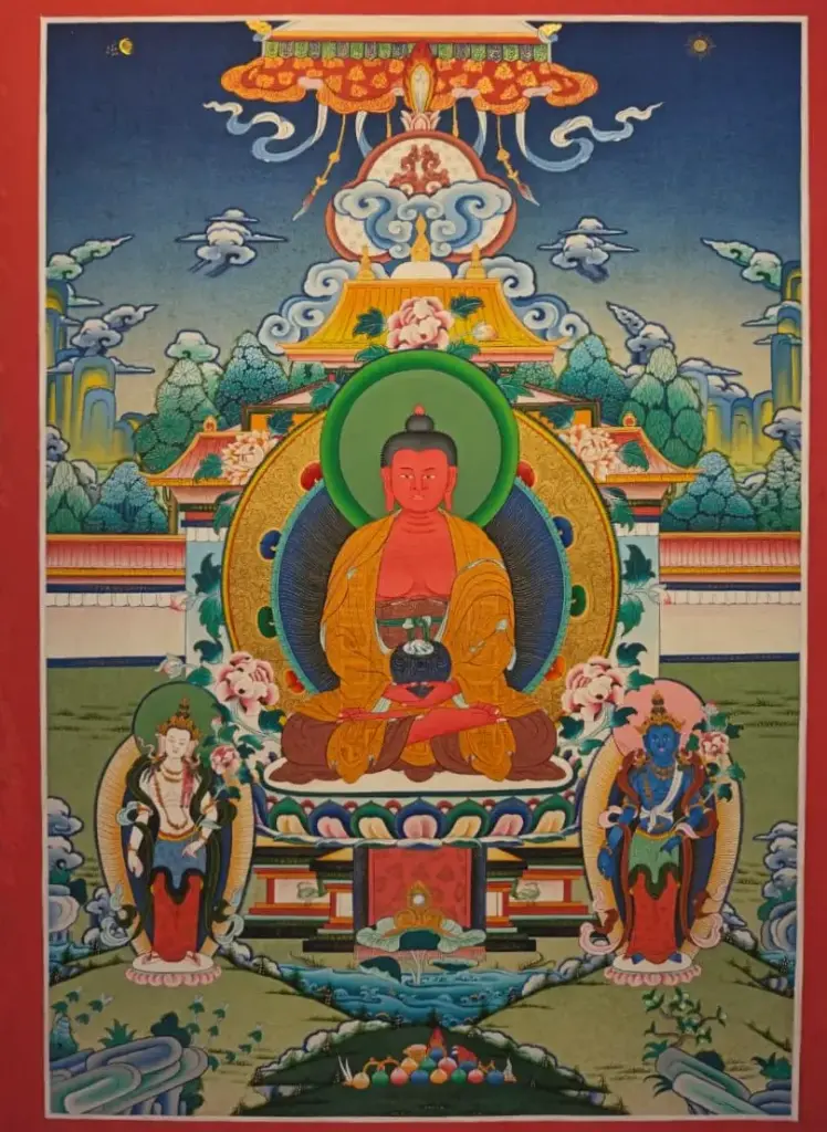 Amitabha Thangka – Buddha of Infinite Light