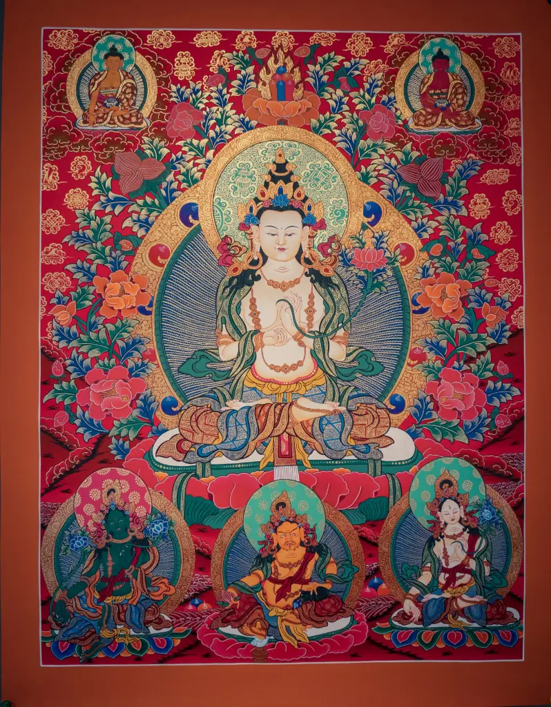 Mahasthamaprapta Thangka — Boundless Wisdom — Sacred Presence of Stillness