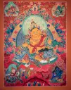 Yellow Jambhala Thangka – Five Wealth Deities – Sacred Abundance Art