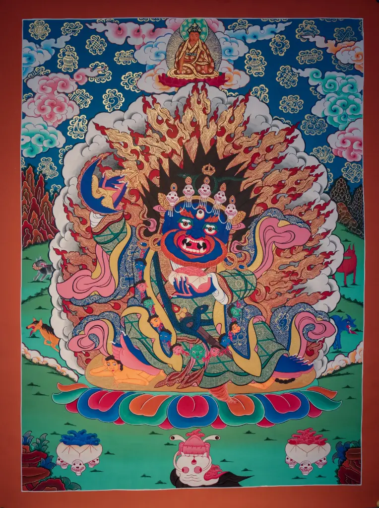Bernakchen Mahakala Thangka – Gampopa’s Fierce Protection – Menri Lineage