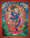 Simhamukhi Thangka — Lion-Faced Dakini 