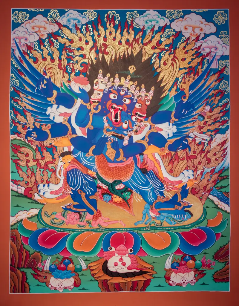 Vajrakilaya Thangka – Sacred Wrathful Union – A Path to Transformation