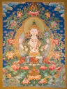 Four-Armed Chenrezig Menri Thangka – Cintamani in Namaskara Mudra