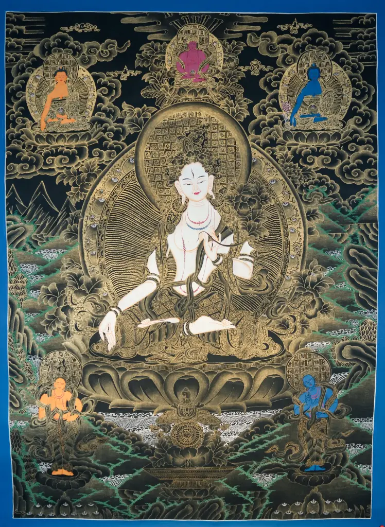 White Tara Thangka – Nagthang Menri Assembly
