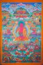 Amitabha Buddha Thangka – Sukhavati Assembly