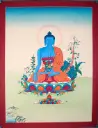 Medicine Buddha Thangka – Karma Gadri Style