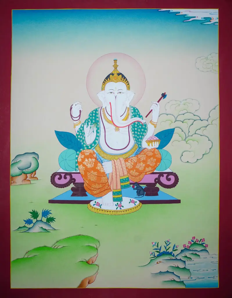Ganesha Thangka – Karma Gadri Auspicious Form