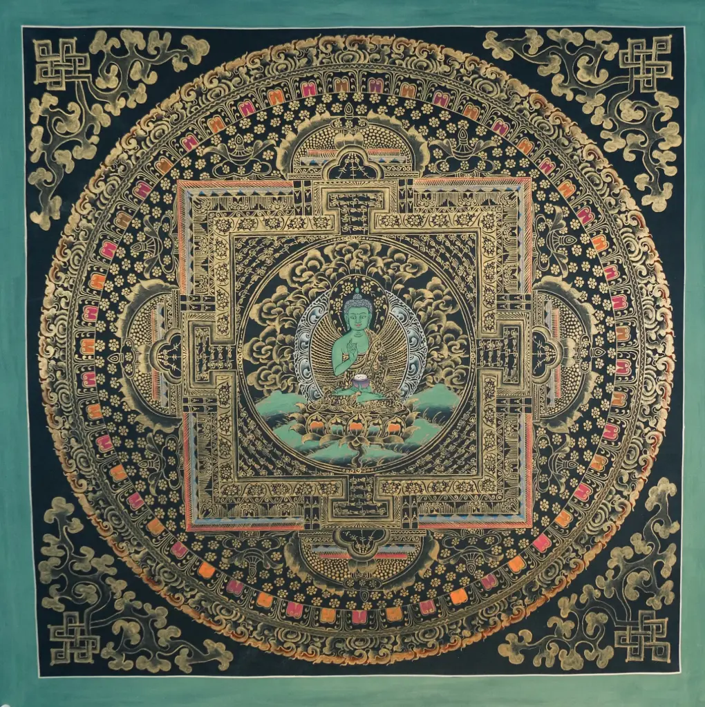 Amoghasiddhi Mandala Thangka – The Mandala of Fearless Action