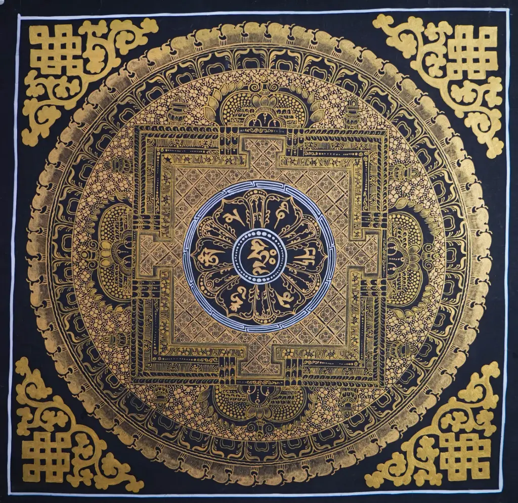 Om Mani Padme Hum Mandala Thangka